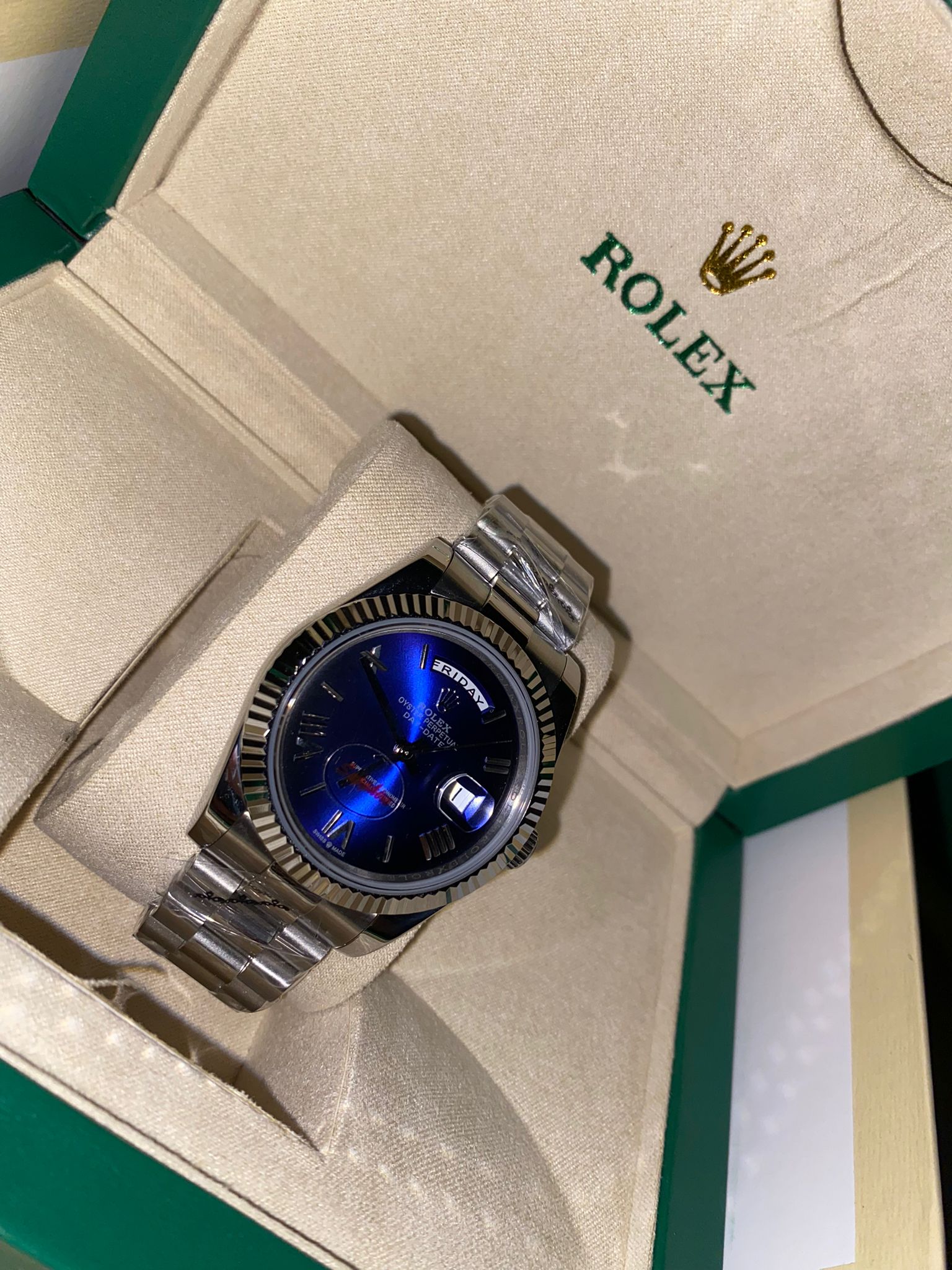 Rolex Daydate Latin Blue Dial